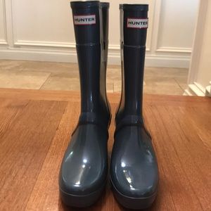 Hunter Grey Rain Boots